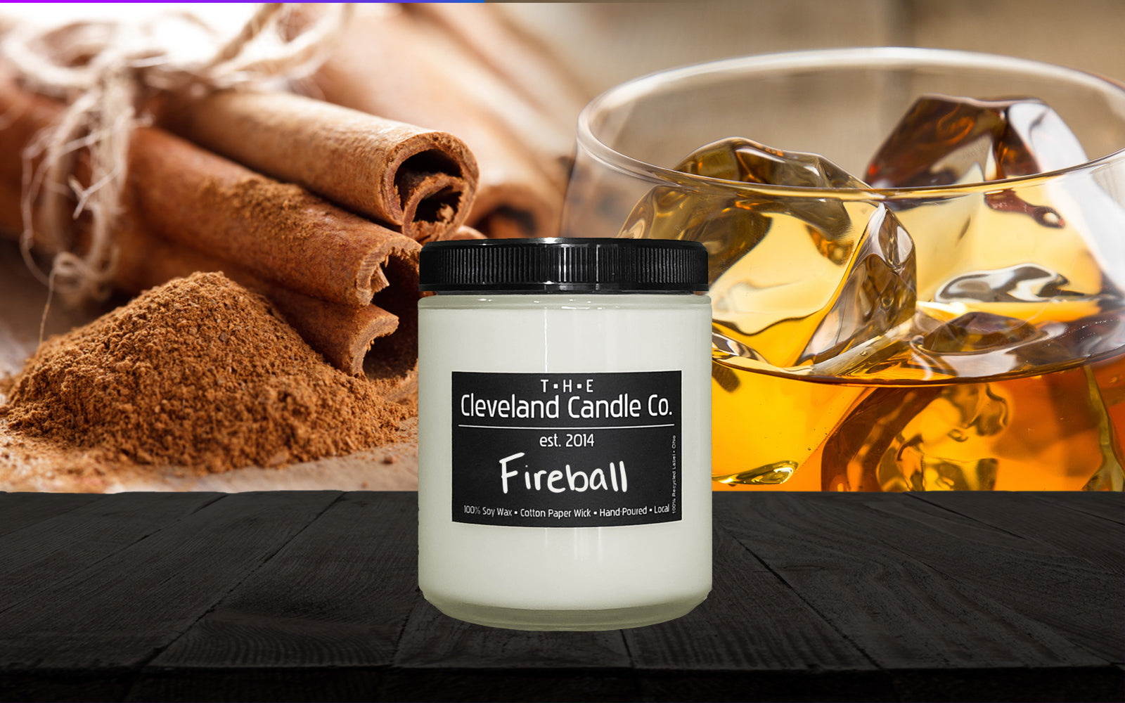 Fireball- Paper Sample Swatch - Cleveland Candle Company