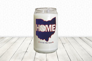16oz Cleveland Glassware Candle - Baseball